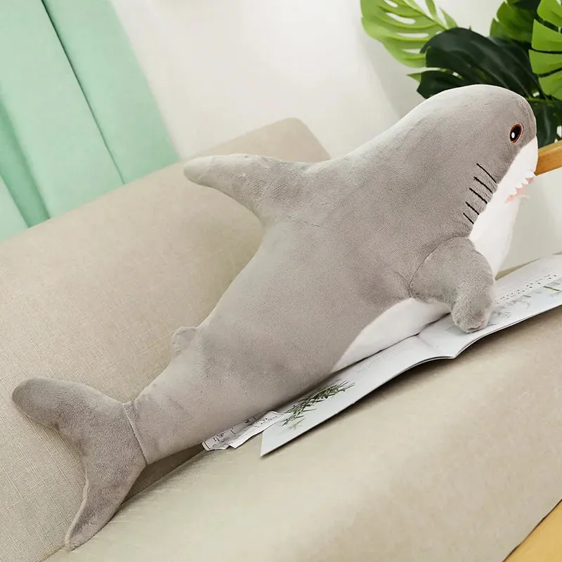 15-140CM Big Soft Simulation Cute Shark Plush Toys Kawaii Stuffed Russian Pillow for Kids Children Boys Girls Birthday Gifts