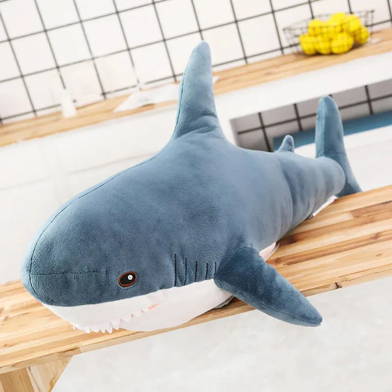 15-140CM Big Soft Simulation Cute Shark Plush Toys Kawaii Stuffed Russian Pillow for Kids Children Boys Girls Birthday Gifts