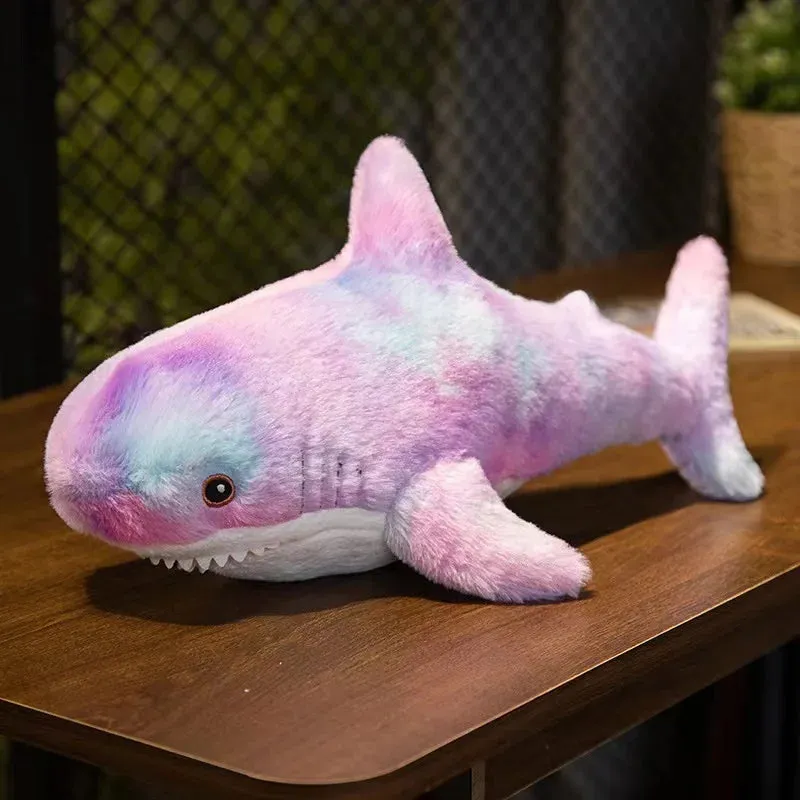 1pc 45/60CM Kawaii Multicolour Plush Shark Plush Toys Cartoon Animal Shark Doll Lovely Birthday Gift for Kids Boys