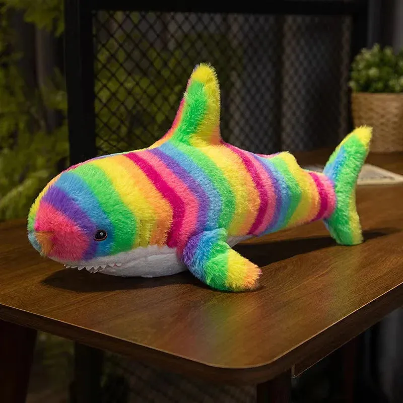 1pc 45/60CM Kawaii Multicolour Plush Shark Plush Toys Cartoon Animal Shark Doll Lovely Birthday Gift for Kids Boys