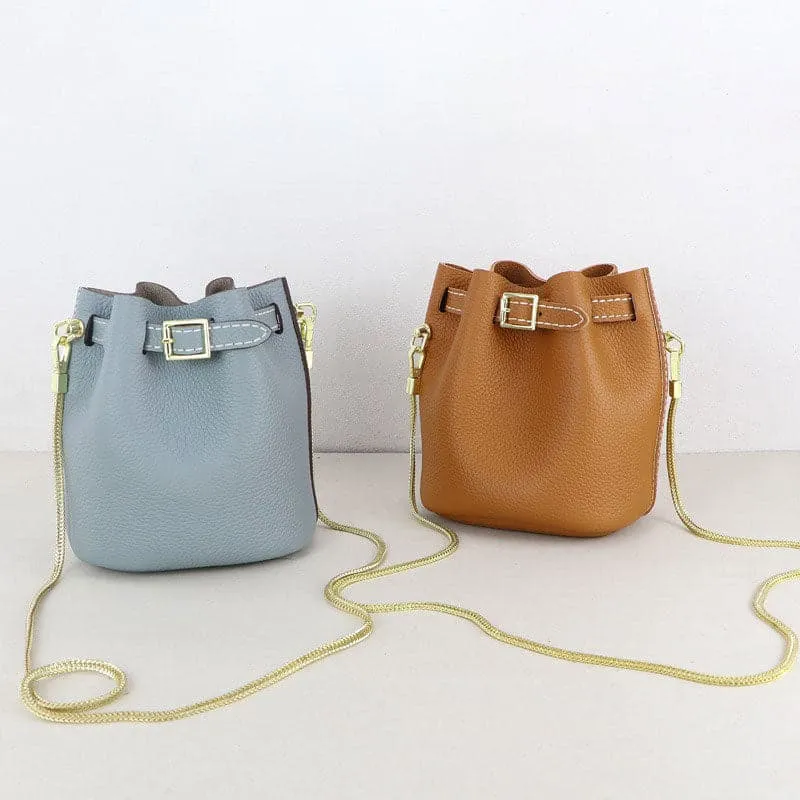 BABYLON™ Chain Strap Bucket Bag Leather DIY Gifts