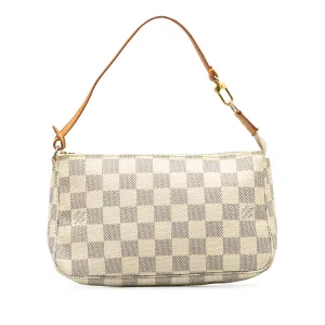 Beige Louis Vuitton Damier Azur Pochette Accessoires