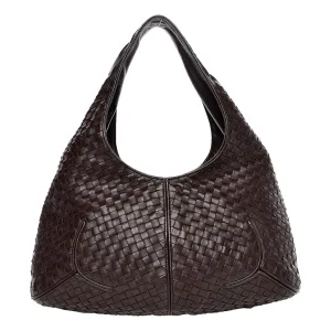 Bottega Veneta Nappa Intrecciato Ball Hobo Ebano Brown