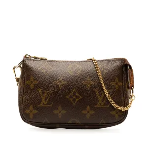 Brown Louis Vuitton Monogram Mini Pochette Accessoires Shoulder Bag