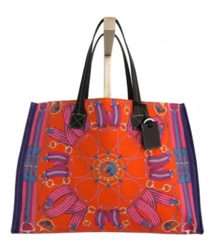 Fabulous Tote Wellington in Navy and Orange