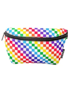 Fanny Pack | Slim |PRIDE INDY Check Rainbow Black