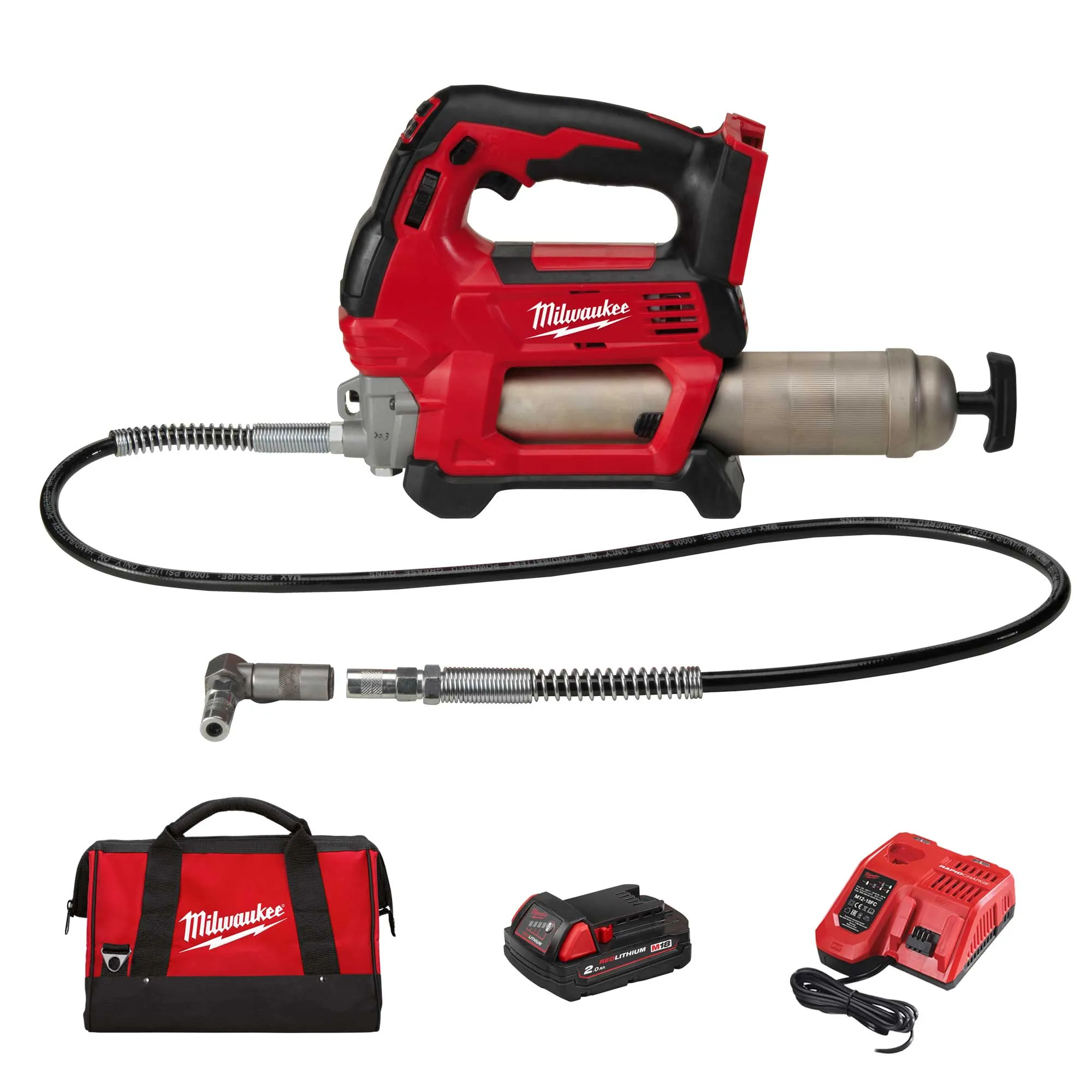 Grease Gun Milwaukee M18 GG-201C 18V 2Ah