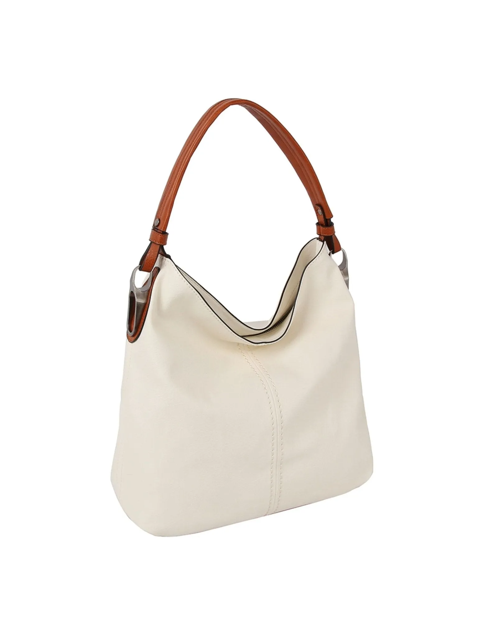 LHL001-2 Side Metal Accent Hobo Bag