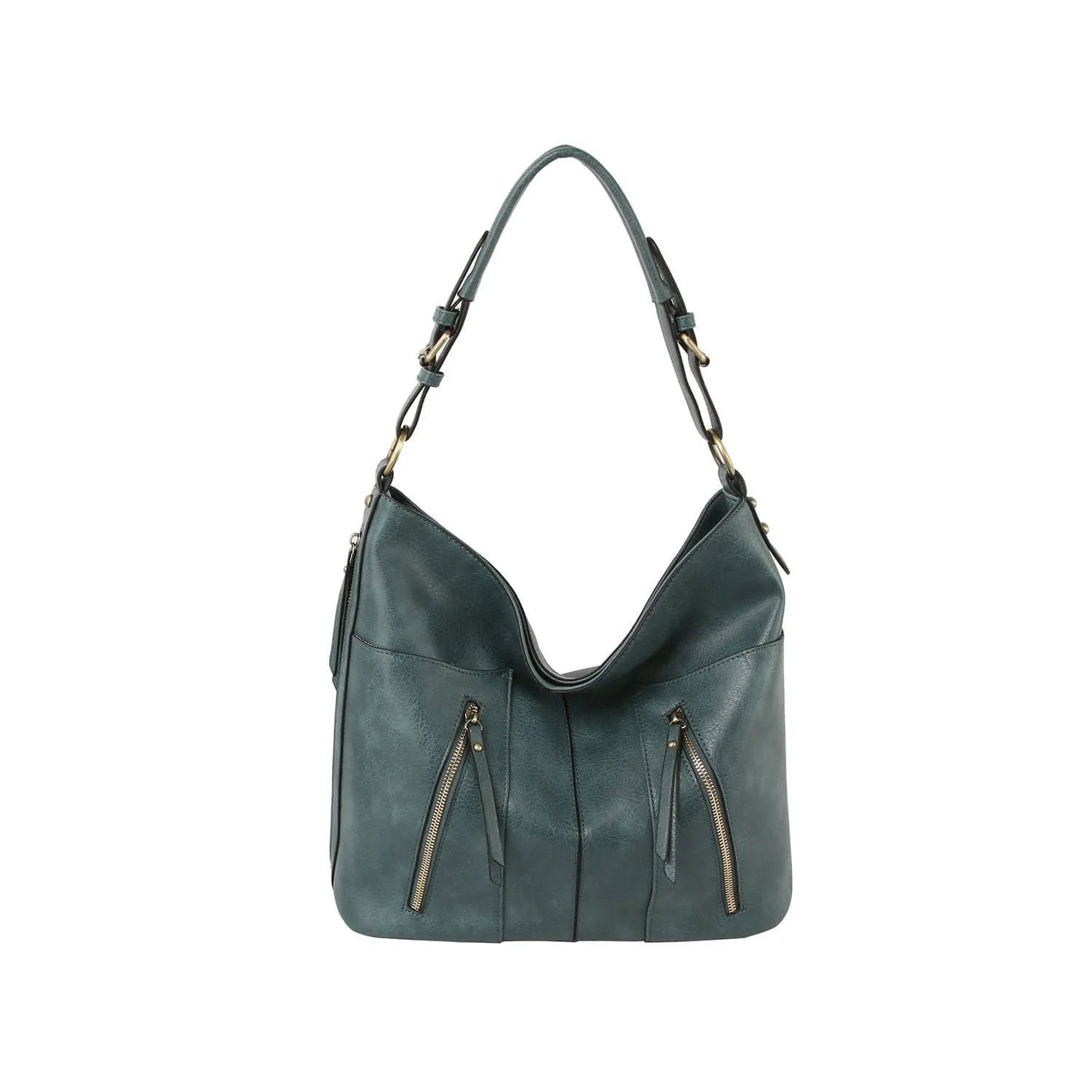 LMD025Z 3 Compartment Zipper Detail Hobo Bag