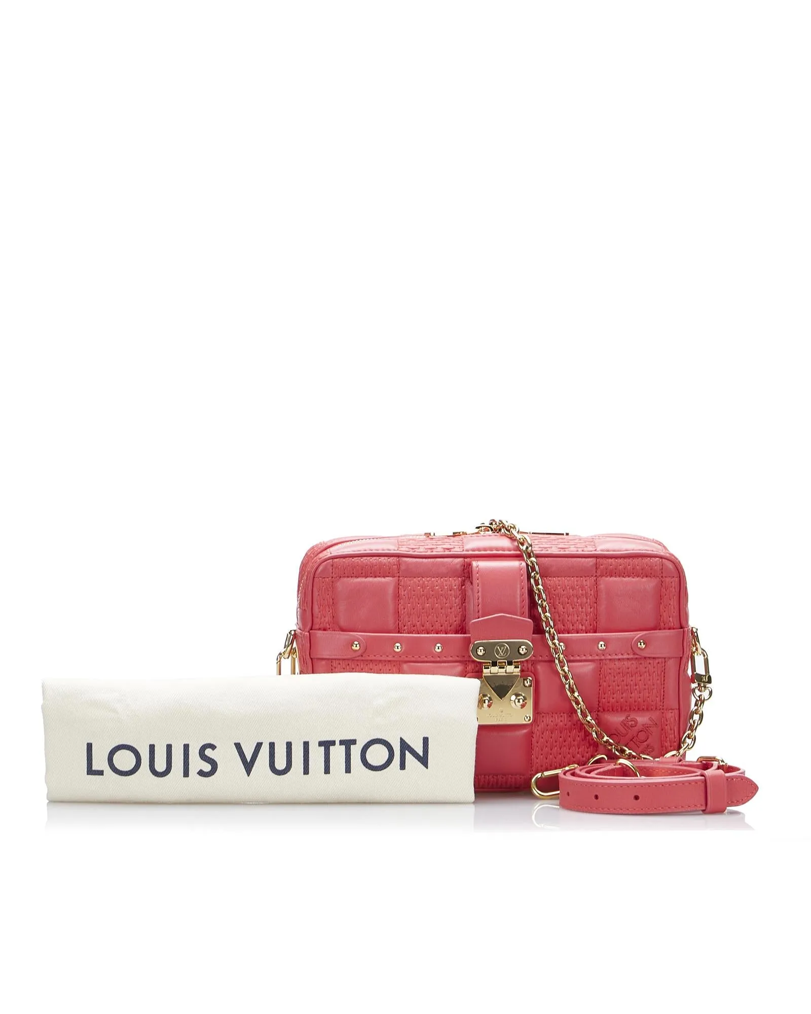 Louis Vuitton Petite Malle Chain Bag in Pink