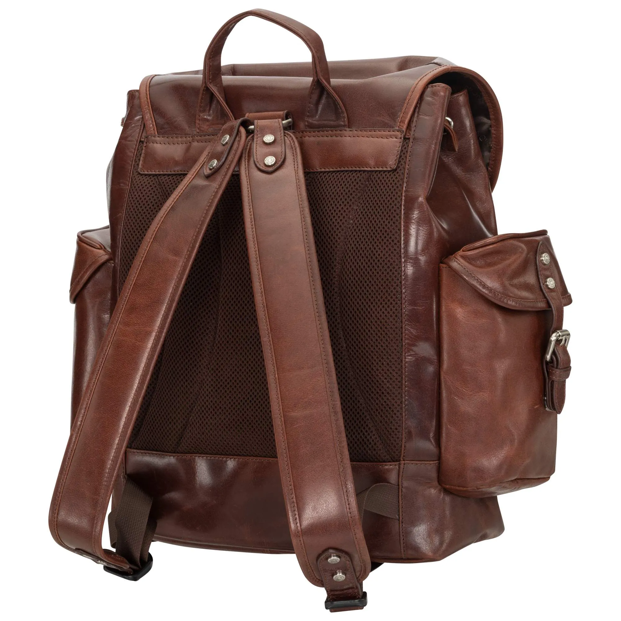 Mancini Leather Buffalo Backpack for 15.6” Laptop and Tablet