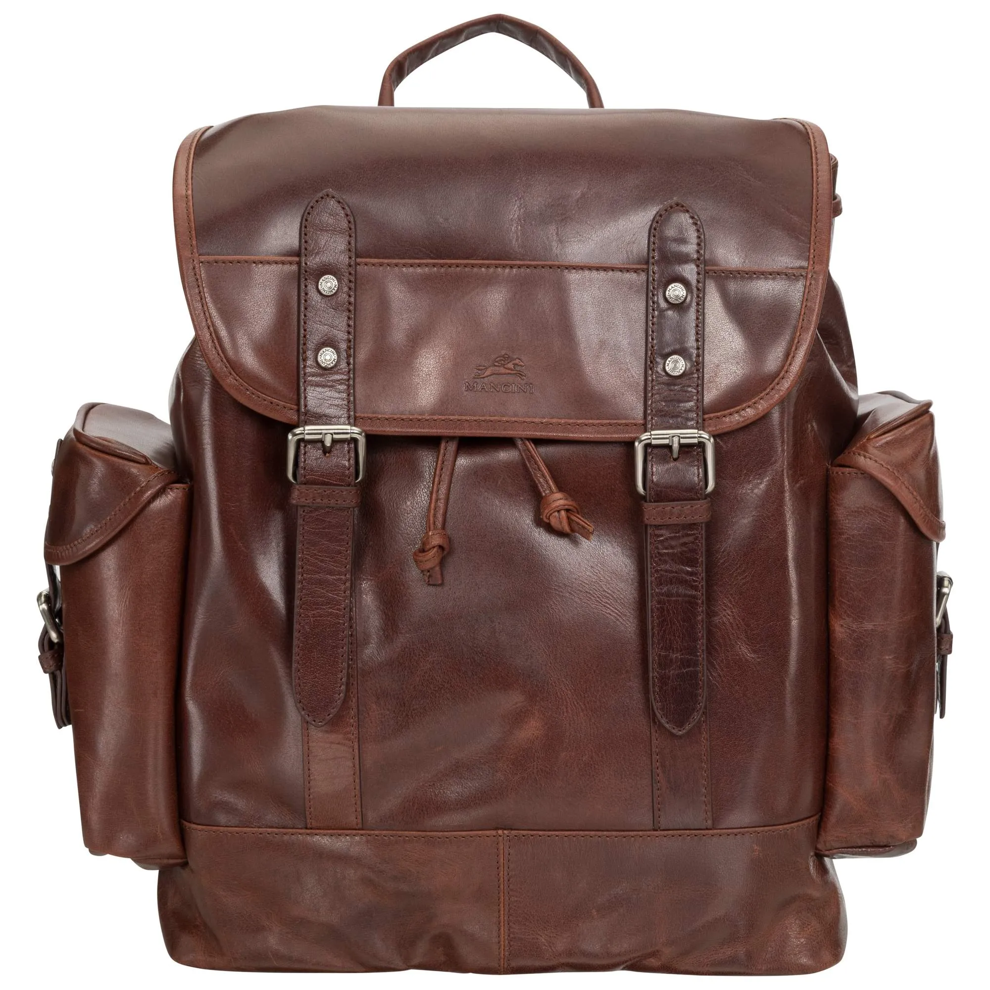 Mancini Leather Buffalo Backpack for 15.6” Laptop and Tablet