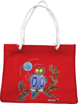 Night Owl Rope Tote Bag