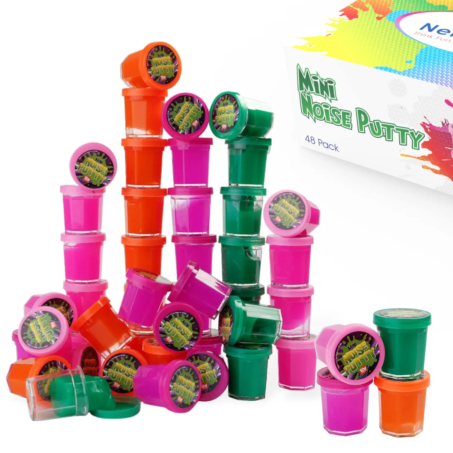 Party Favors For Kids - 48 Mega Party Favor Pack Of Slime - Mini Noise Putty In Assorted