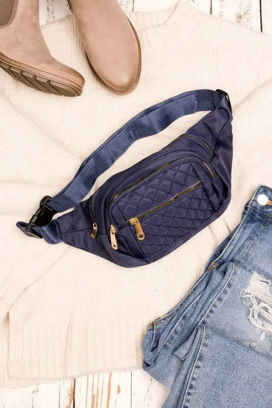 Quilted crossbody sling bag