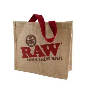 Raw Burlap Tote Bag