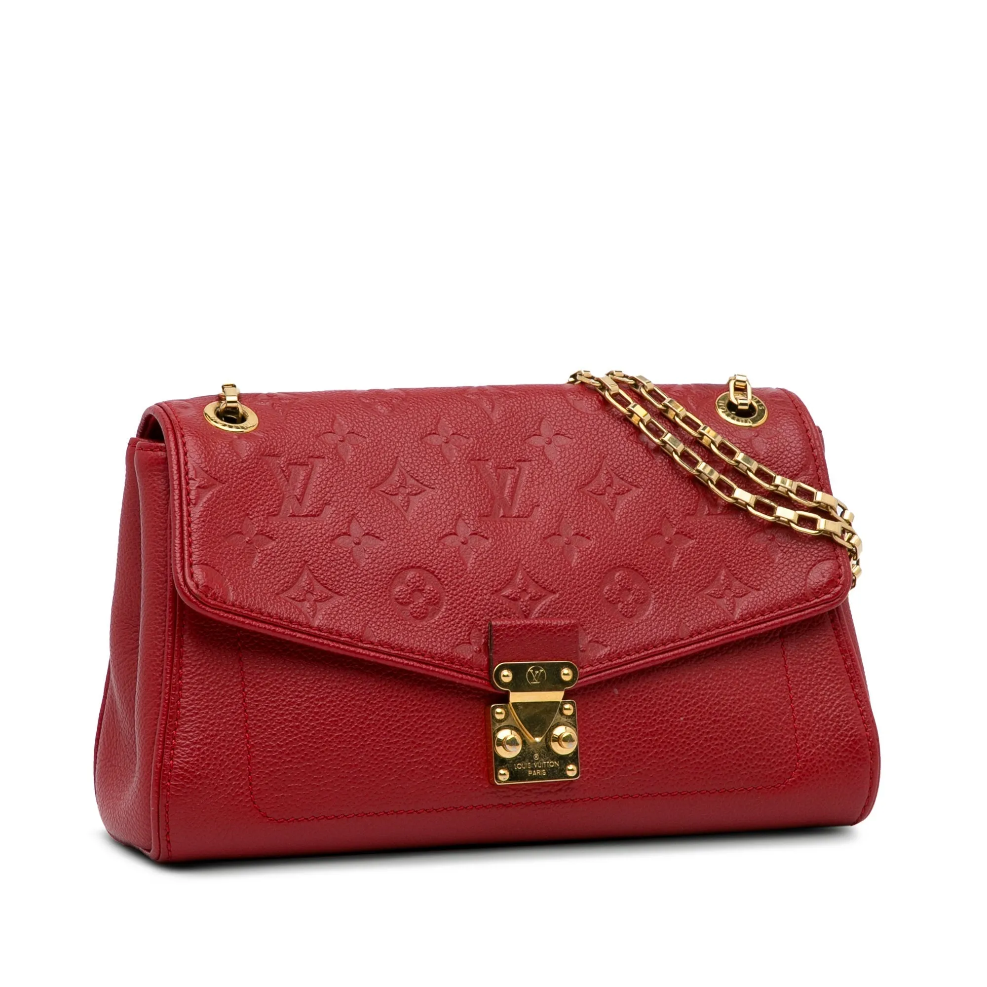 Red Louis Vuitton Monogram Empreinte Saint Germain PM Shoulder Bag