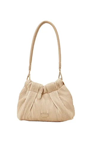 Saben Alexis Shoulder Bag Biscotti Pleat